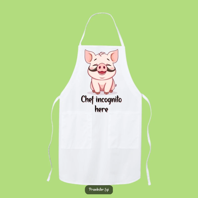 Funny Piglet Apron: Cook with a Giggling Grin and Mustache