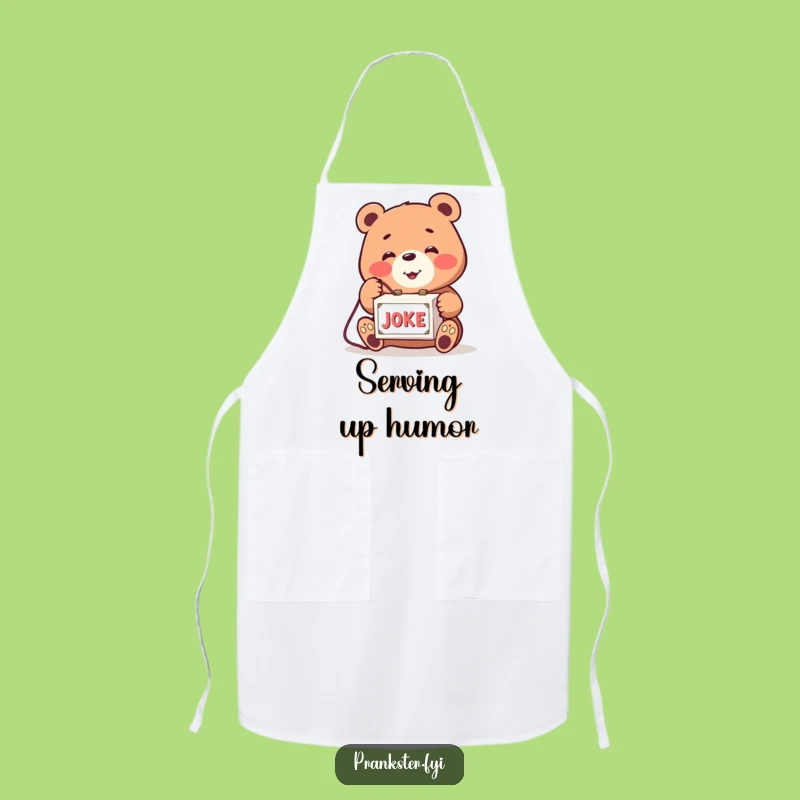 Funny Bear Joke Box Apron: Prankster Chef Bib, Perfect Gag Wear