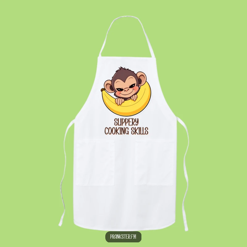 Funny Monkey Banana Apron: Mischievous Prankster, Perfect For Kitchen Funny Gift!