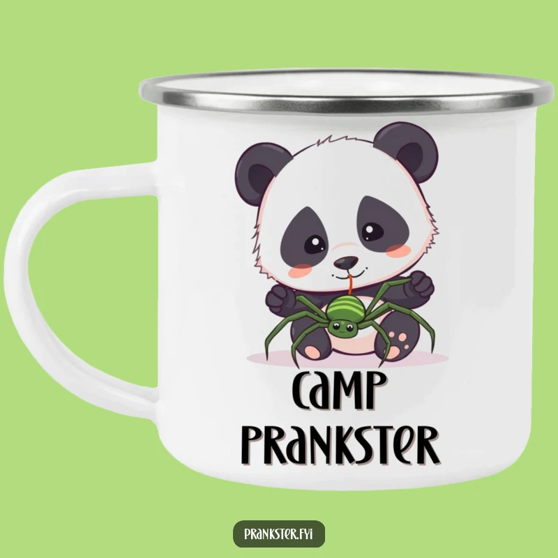 Funny Panda Spider Camping Mug: Surprise Adventure Cup, Perfect Shocked Gear