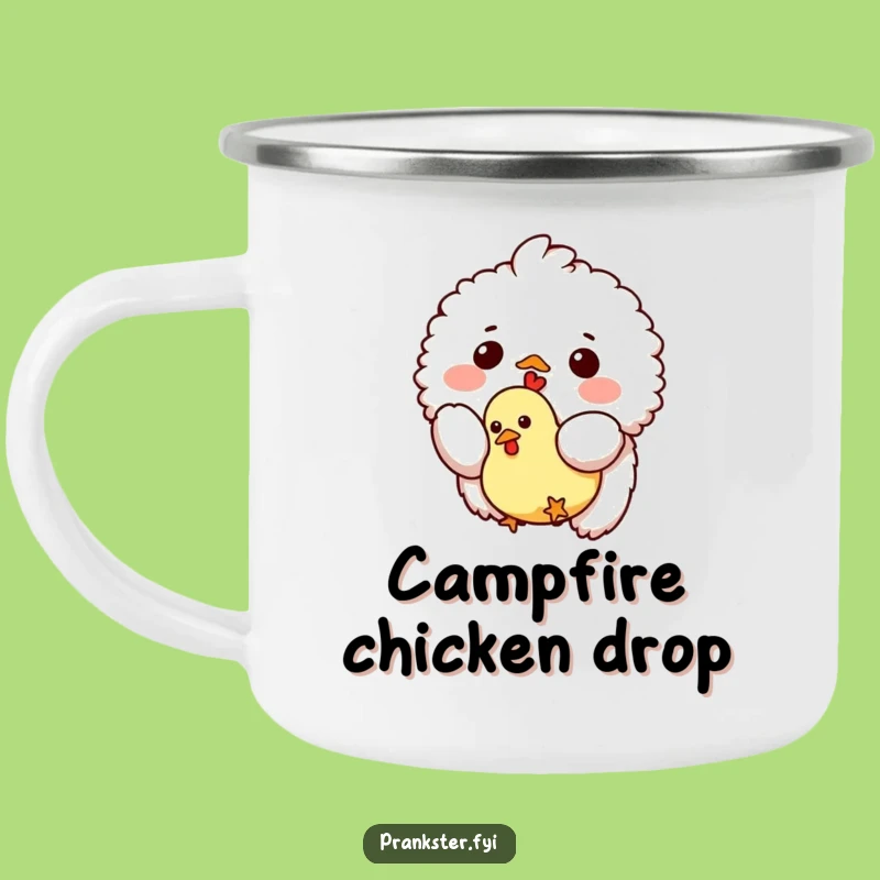 Funny Rubber Chicken Dropping Creature Camping Mug: Adventure Gags On the Go