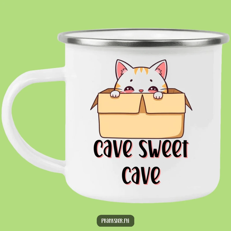 Funny Cat Box Camping Mug - Your Playful Trail Companion, Hilarious Funny Gift