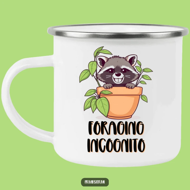 Funny Raccoon Campfire Mug: Spy on Nature - Hilarious Gift!
