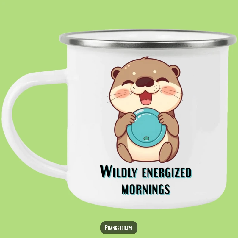 Funny Giggling Otter Joy Buzzer Camping Mug: Adventure Fuel for Laugh Lovers