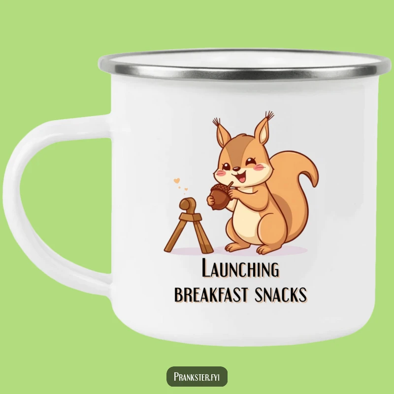 Funny Squirrel Acorn Camping Mug - Outdoor Fun!