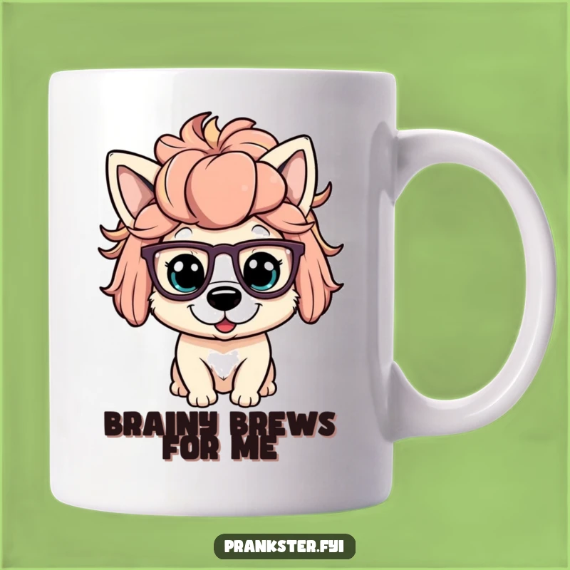 Funny Dog Wig Mug - Hilarious Canine Character for a Laugh