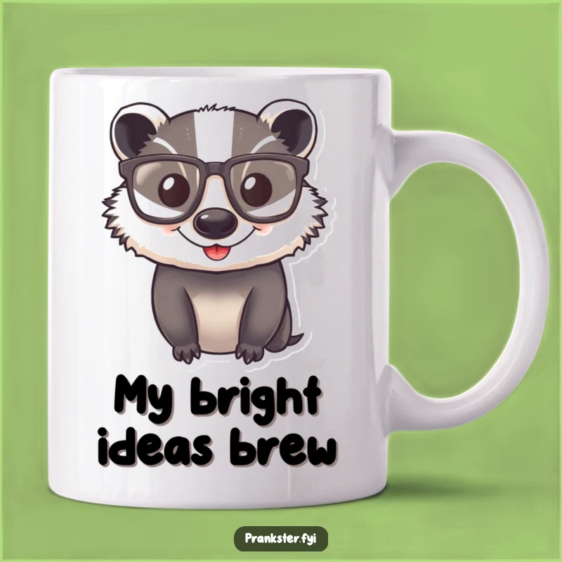 Funny Badger Glasses Mug - Hilarious Gift for Smarty Pants Badger Lovers