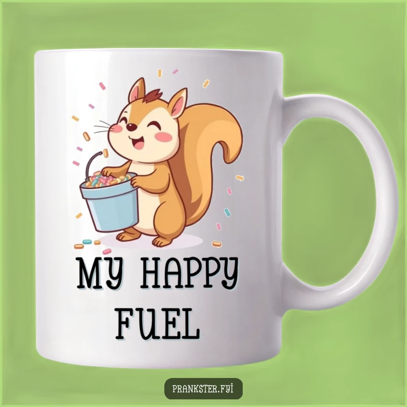 Funny Squirrel Confetti Toss Mug: Playful Animal Coffee Cup, Festive Gift