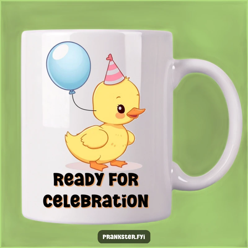 Funny Kawaii Duckling Mug: Party Time Chaos, Perfect Gift for Fun Lovers!