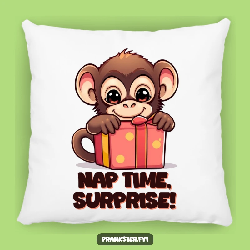 Comfy Funny Monkey Pillow - Mischievous Accent Cushion