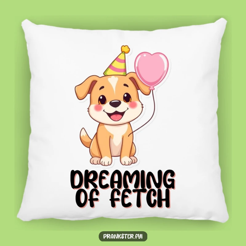Comfy Dog Party Pillow - Cheerful Accent Cushion