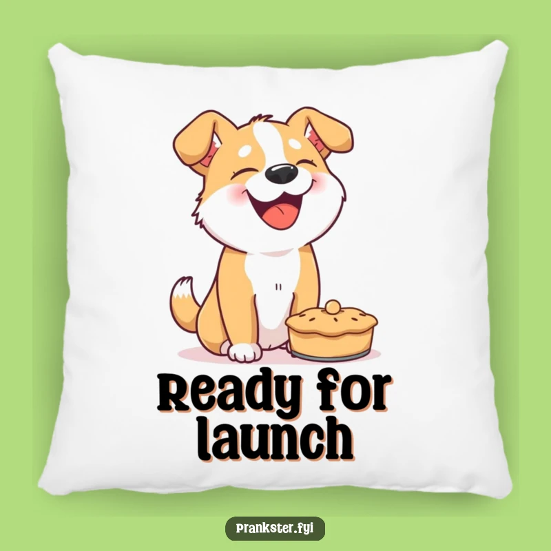 Funny Giggling Dog Pillow - Soft Pie Throw Cushion, Hilarious Home Decor Gift