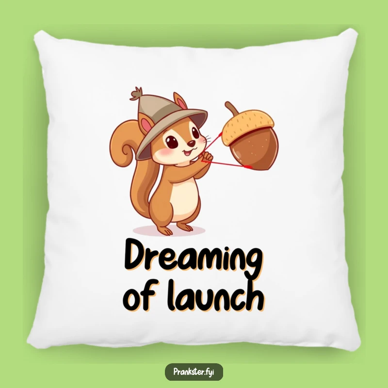 Funny Squirrel Slingshot Pillow: Comedic Comfort for Playful People