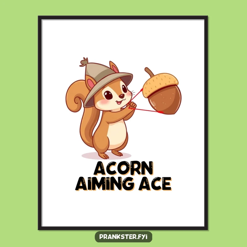 Funny Squirrel Acrobat Digital Art: Comedic Action for Your Walls