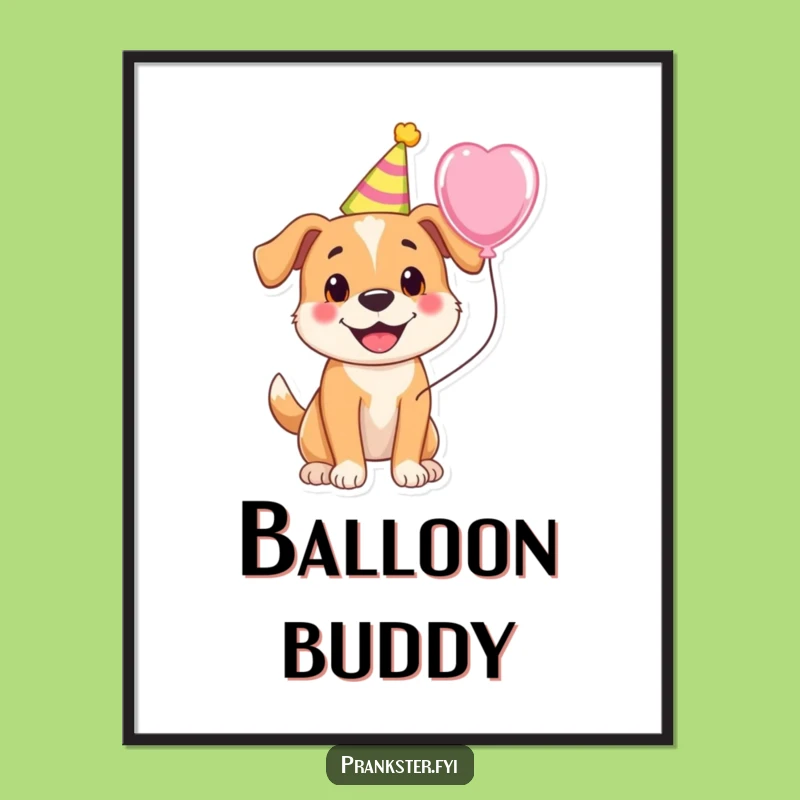 Funny Dog Party Art - Cheerful Dog Celebration Download