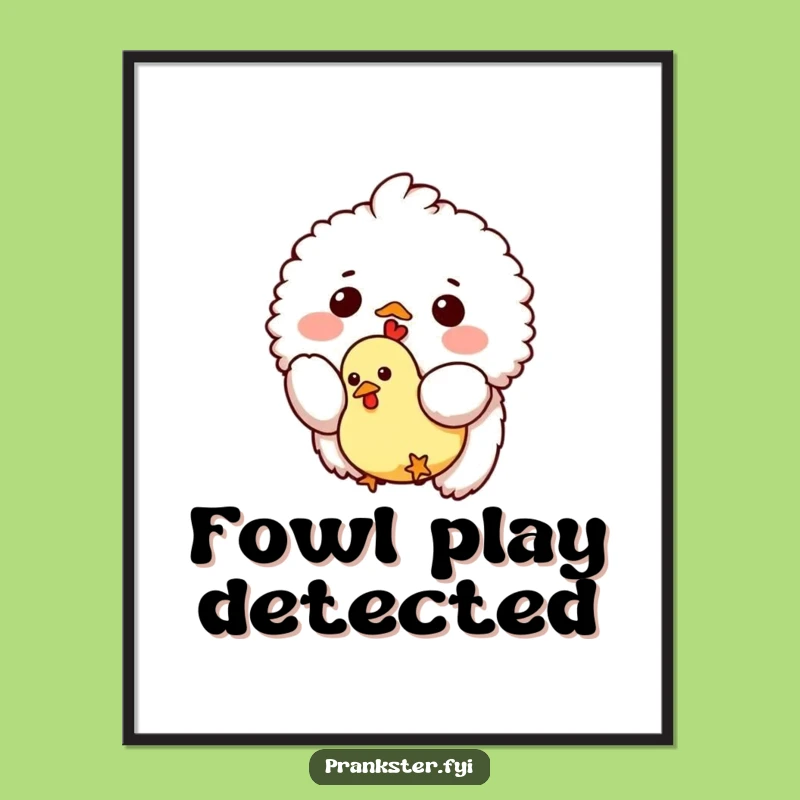 Funny Rubber Chicken Dropping Creature Digital Art: Instant Absurdity for Walls