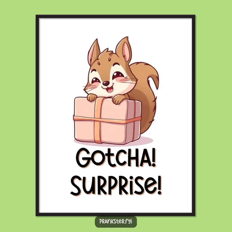 Funny Squirrel Gift Digital Art - Instant Humorous Giggling Squirrel Download