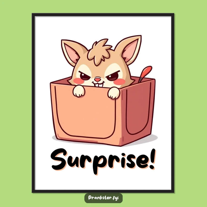 Funny Jack-in-the-Box Animal Digital Art - Instant Hilarious Decor Gift