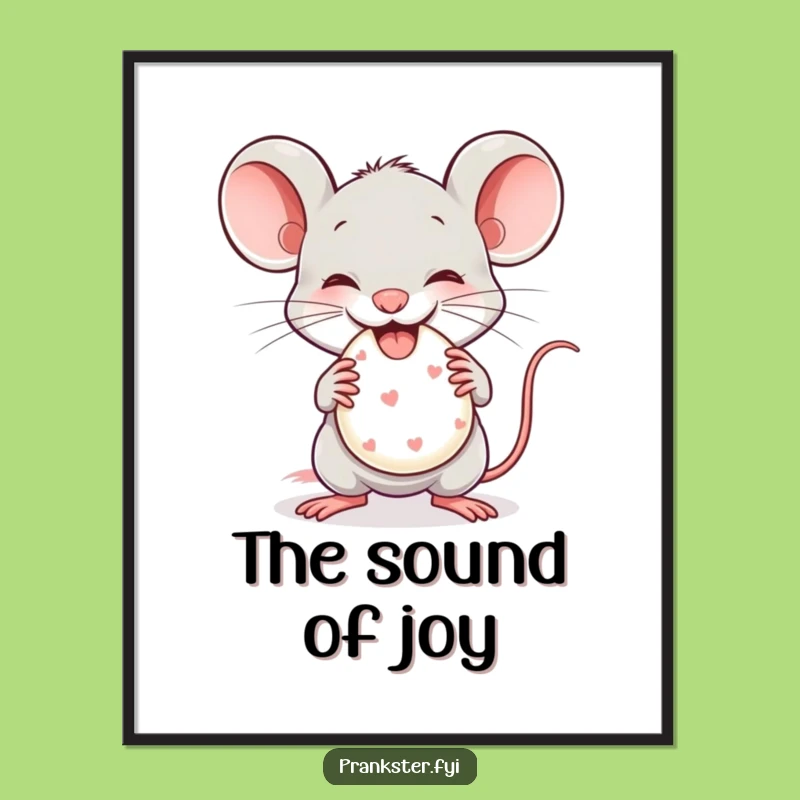 Funny Mouse Whoopee Cushion Digital Art Print - Instant Hilarious Decor
