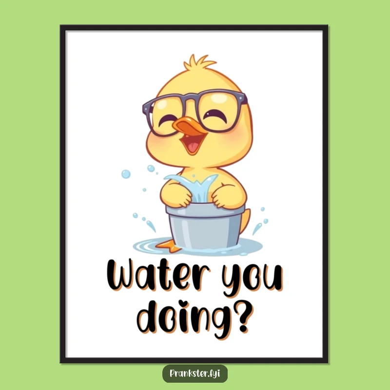 Funny Duckling Digital Art: Hilarious Splashy Decor for Instant Joy