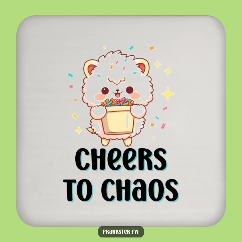 Funny Confetti Creature Coaster: Protect Surfaces with Party Flair