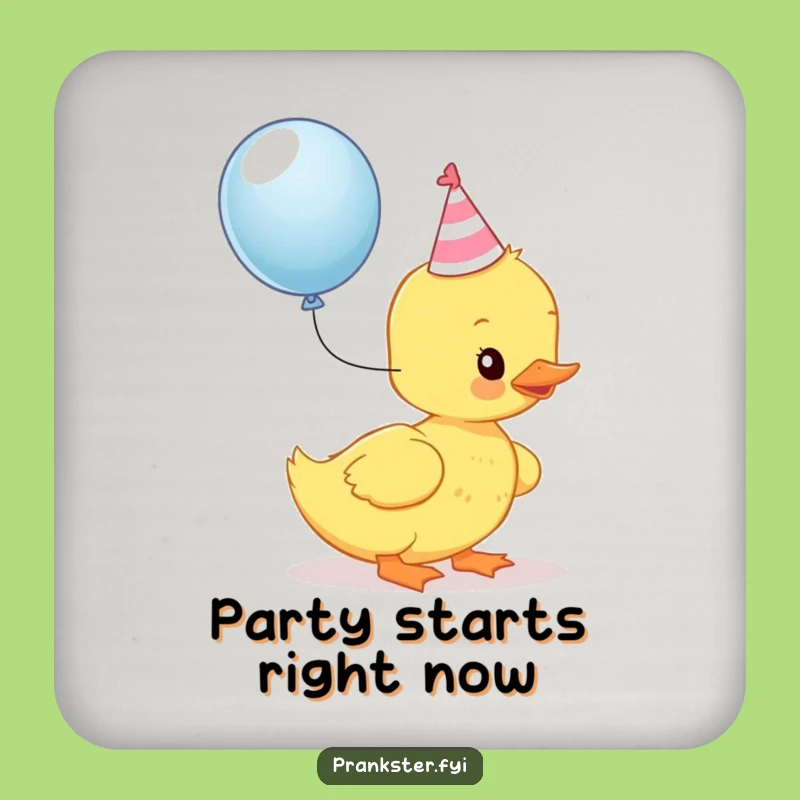 Funny Kawaii Duckling Coaster: Party Protection, Perfect Gift!