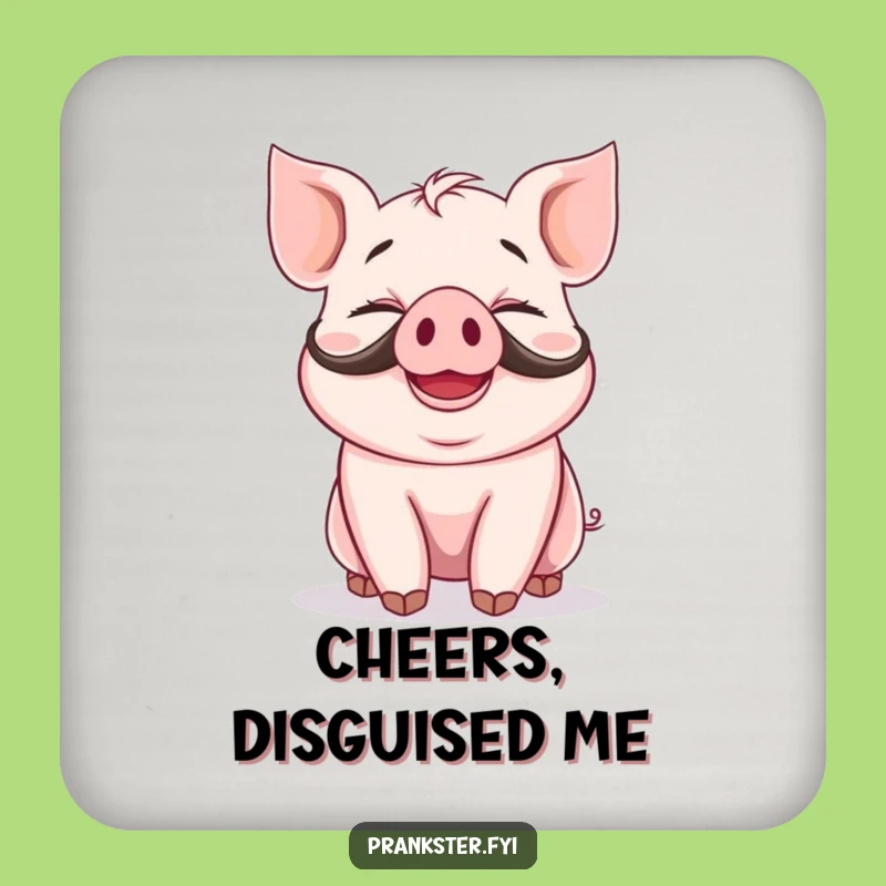 Funny Piglet Coaster Set: Protect Surfaces with Giggle-Worthy Style