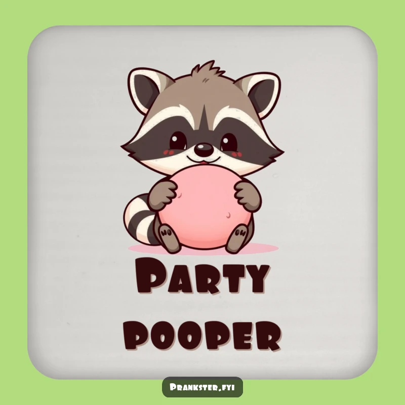 Funny Raccoon Prank Coaster: Proud Drink Protector Gift
