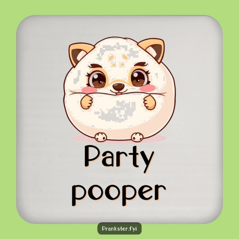 Funny Prankster Coaster: Cheeky Animal's Whoopee Cushion Style, Perfect Gift!