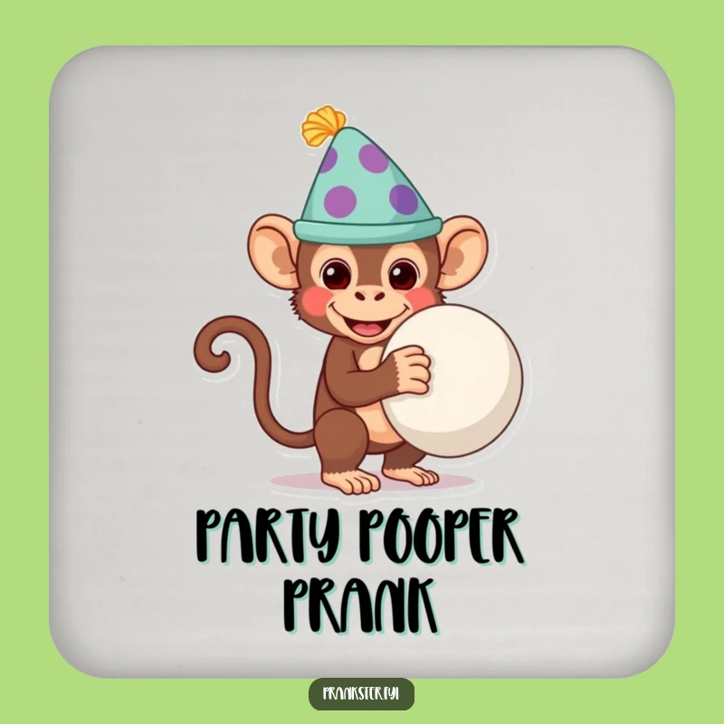 Funny Monkey Prank Coaster: Protect Surfaces with Hilarious Mischief