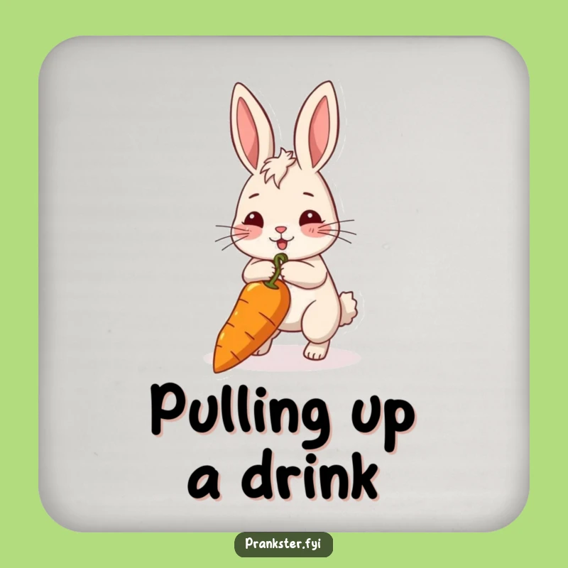 Funny Rabbit Carrot Coaster: A Hilarious Gift To Protect Your Table