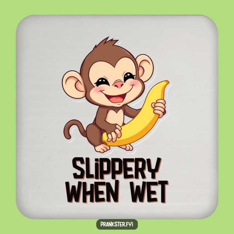 Funny Monkey Drink Coaster: Protect Surfaces, Add Mischief
