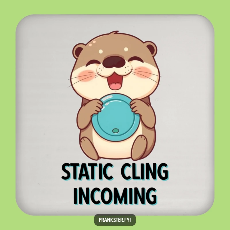 Funny Giggling Otter Joy Buzzer Coaster: Protect Surfaces with Hilarious Charm