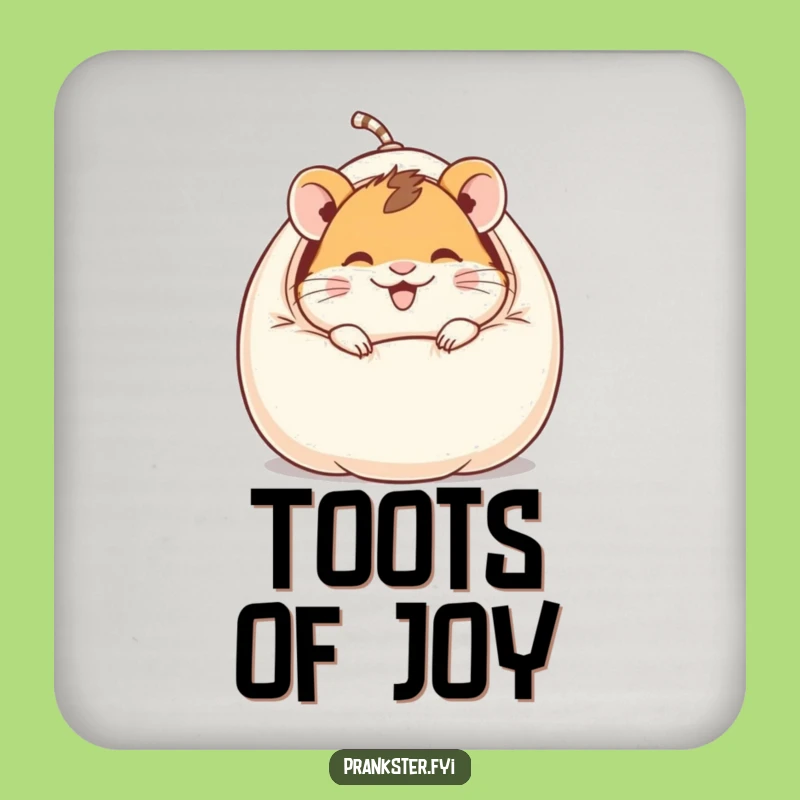 Funny Hamster Whoopee Drink Coaster: Protect Surfaces with Prankster Fun