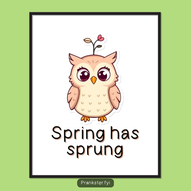 Funny Surprised Owl Poster: Adorn Your Walls with Whimsical Amusement
