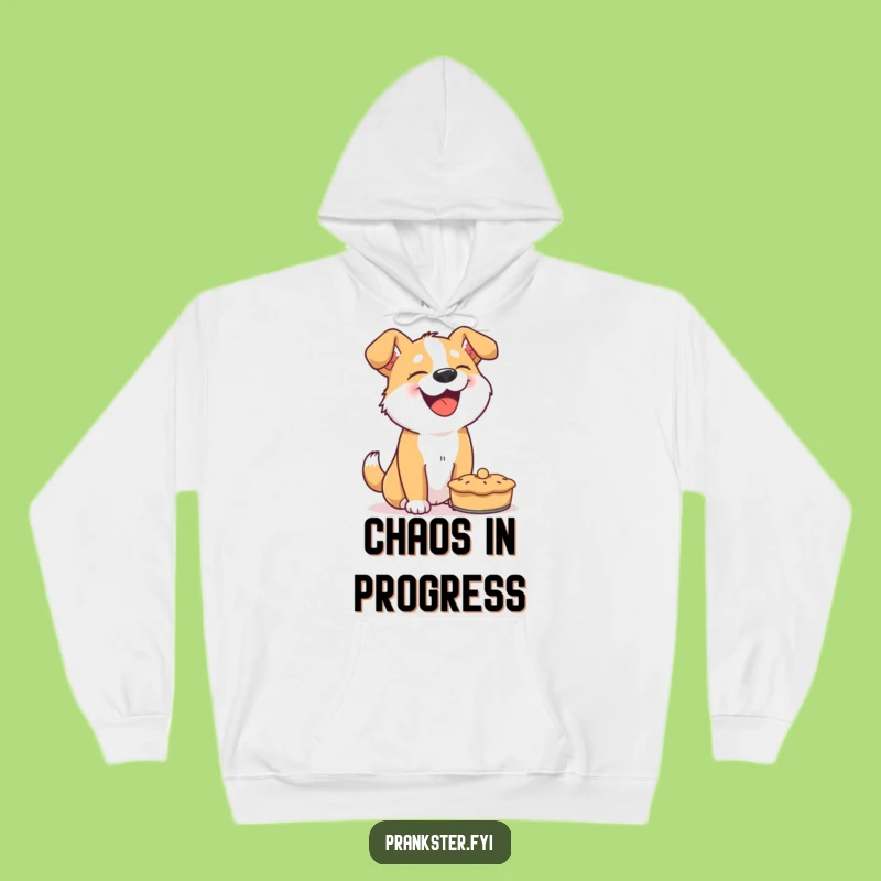 Funny Giggling Dog Hoodie - Warm & Cozy Pie Throw Sweatshirt, Ultimate Gag Gift