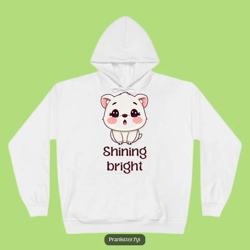 Cozy Funny Sparkle Surprise Hoodie: Glitter Animal's Joy, Perfect Gift!