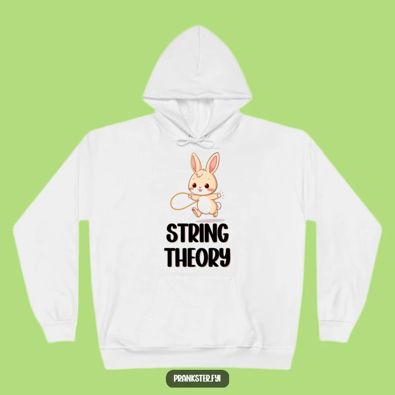 Funny Bunny String Tail Hoodie - Cozy Hopping Rabbit Sweatshirt, Perfect Gift