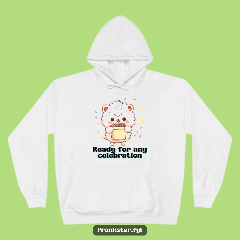 Funny Confetti Creature Hoodie: Cozy Mischief and Warm Party Vibes
