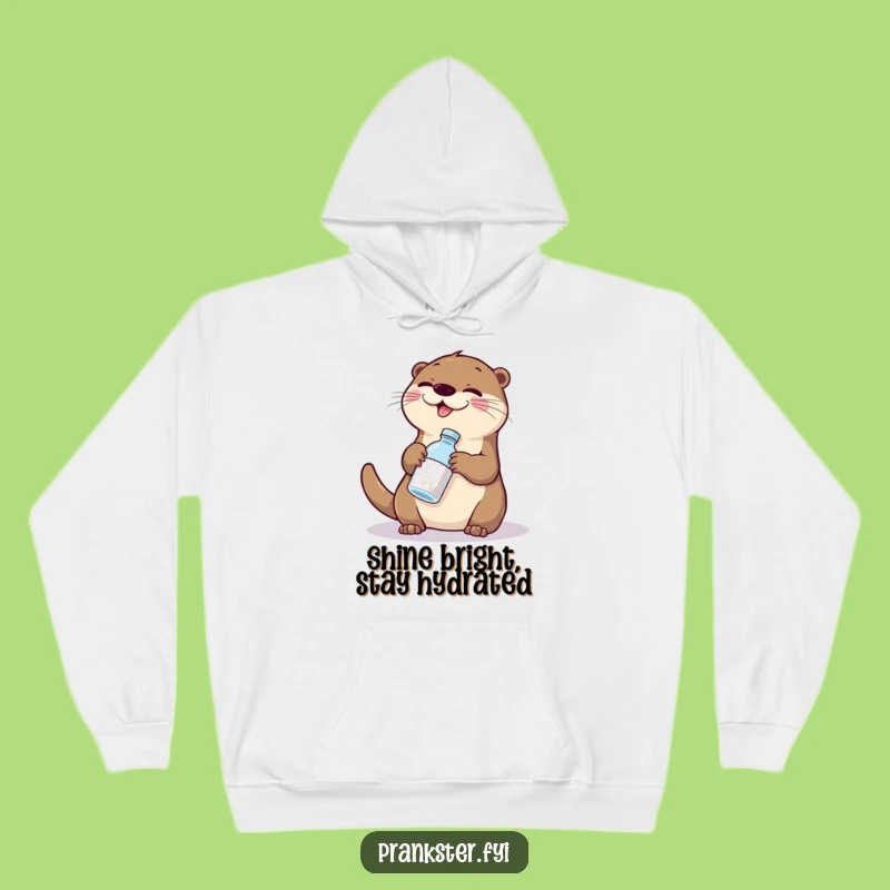 Funny Otter Sparkle Hoodie: Comedic Warmth for Playful Souls