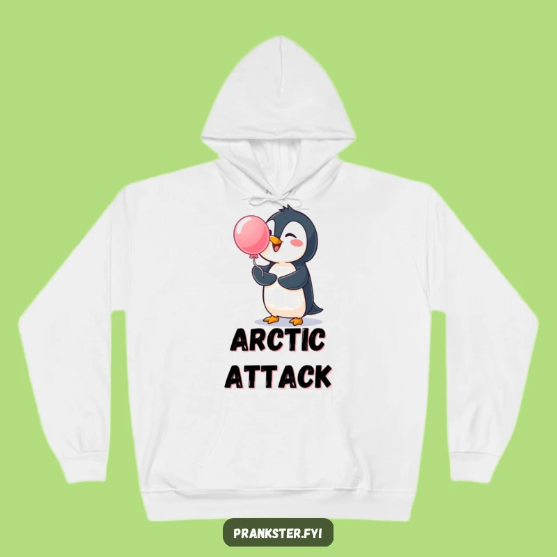 Funny Penguin Water Balloon Hoodie - Cozy Splash Surprise Sweatshirt, Perfect Gift