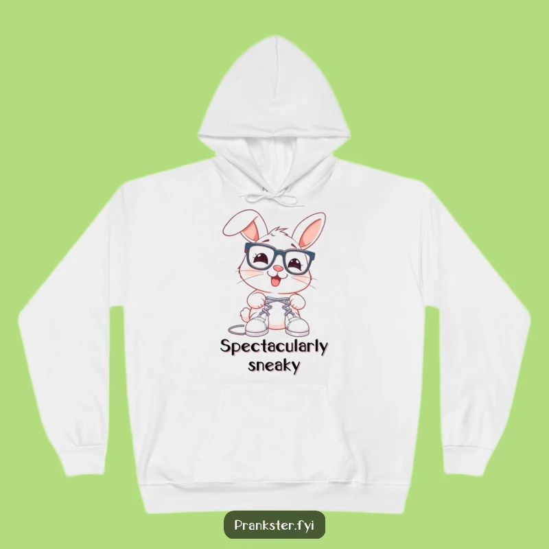 Funny Rabbit Shoelace Hoodie: Cozy Prankster Sweatshirt, Awesome Funny Gift