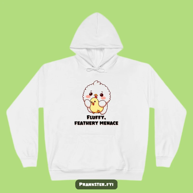 Funny Rubber Chicken Dropping Creature Hoodie: Cozy Gags and Quirky Comfort
