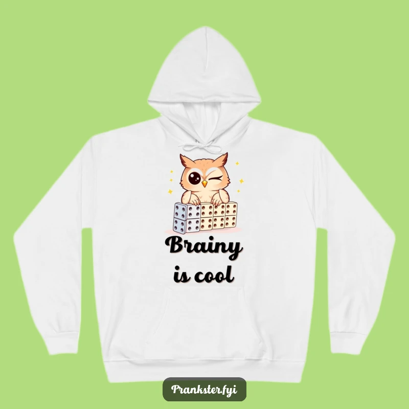 Funny Winking Owl Domino Hoodie - Cozy Chain Reaction Sweatshirt, Perfect Gift