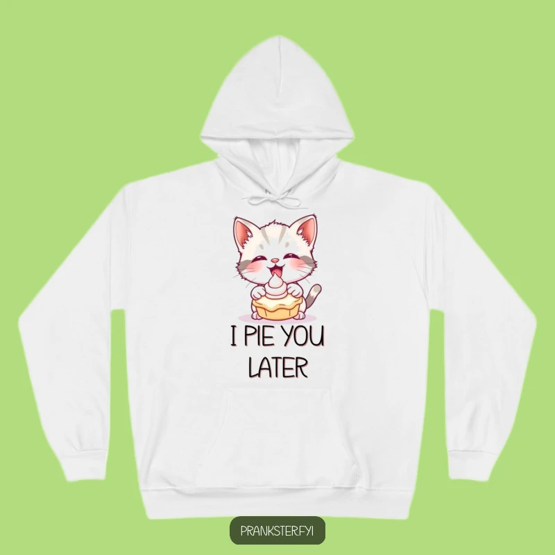 Funny Kitten Pie Battle Hoodie - Cozy & Comical!