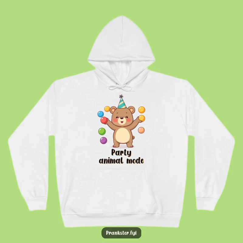 Funny Party Bear Hoodie: Cozy & Hilarious Gift For The Festive