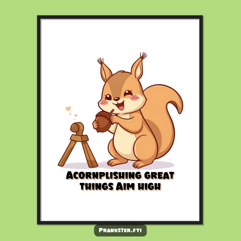 Free Printable Wall Art: Squirrel Slingshot - Energetic Downloadable Art for a Playful Space