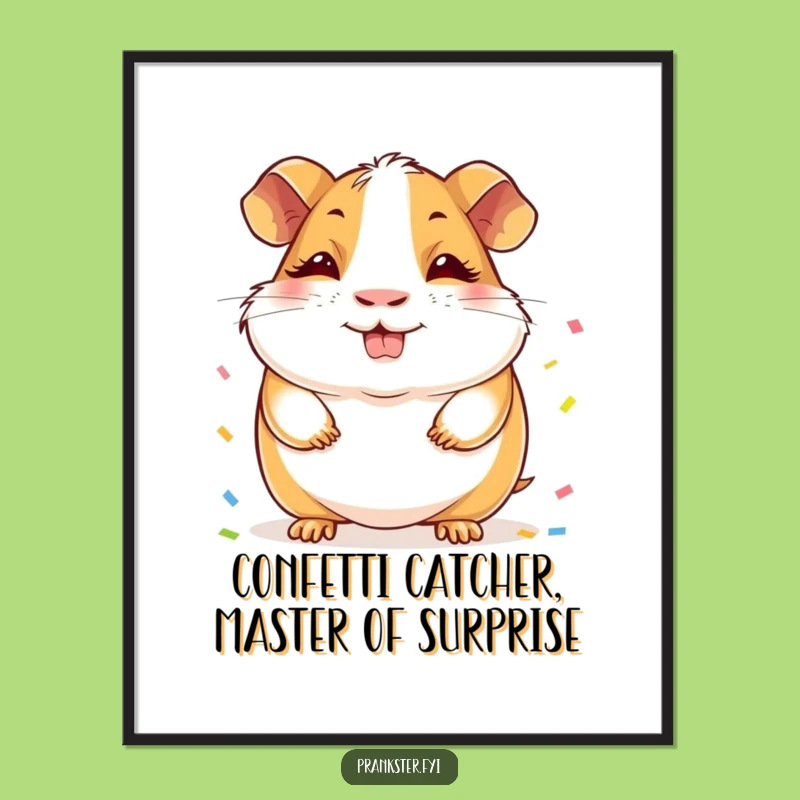 Funny Free Printable Guinea Pig Wall Art: Sly Grin Downloadable Decor