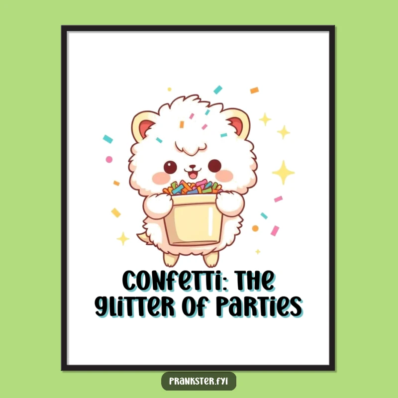 Free Printable Confetti Creature Art - Funny DIY Downloadable Wall Decor