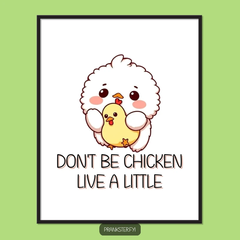 Free Printable Rubber Chicken Creature Art - Zany DIY Downloadable Wall Decor